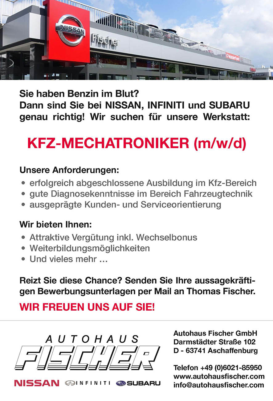 Stellenanzeige Mechatroniker